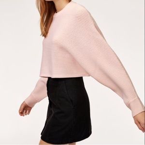 Wilfred Lolan slouch crop sweater baby pink M/L